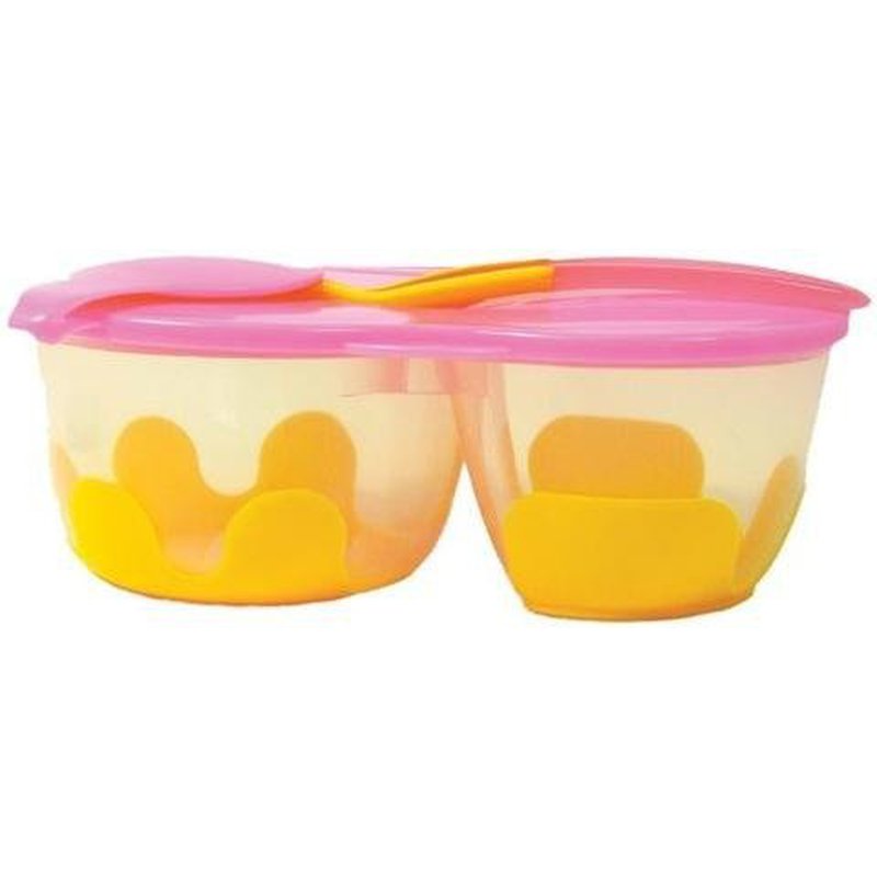 Pojemnik podwójny na żywność, pomarańczowo-różowy, b.box