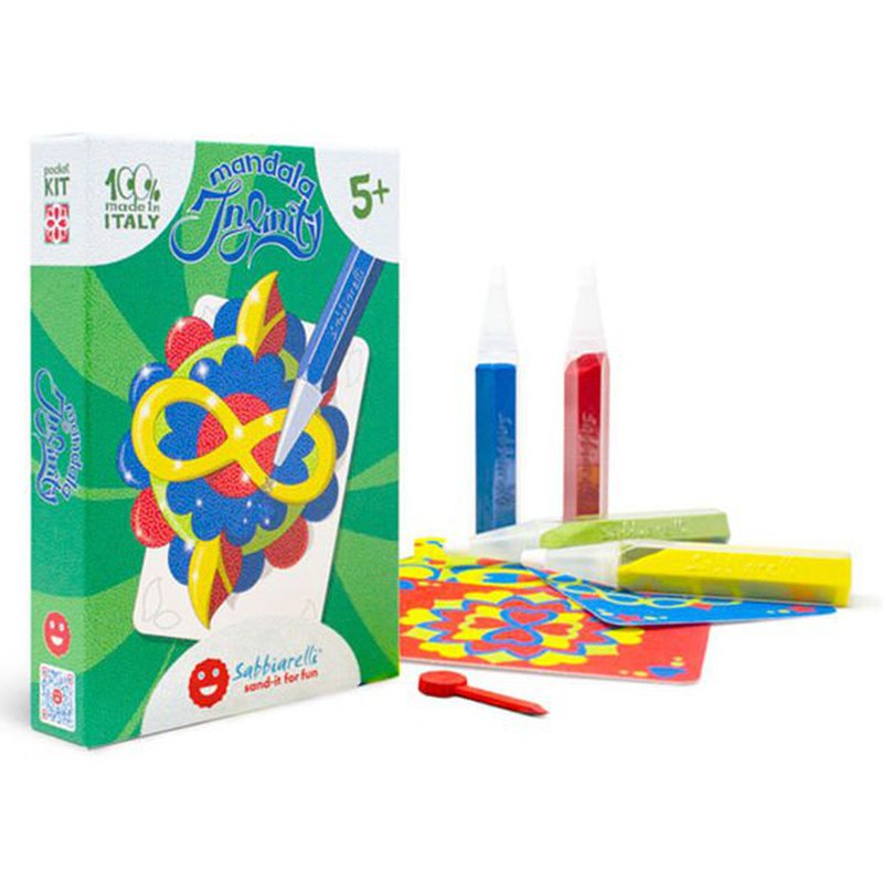 Sabbiarelli - Magiczny Piasek do Kolorowania, Pocket Kit, Mandala, 5l+