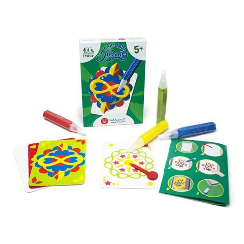 Sabbiarelli - Magiczny Piasek do Kolorowania, Pocket Kit, Mandala, 5l+