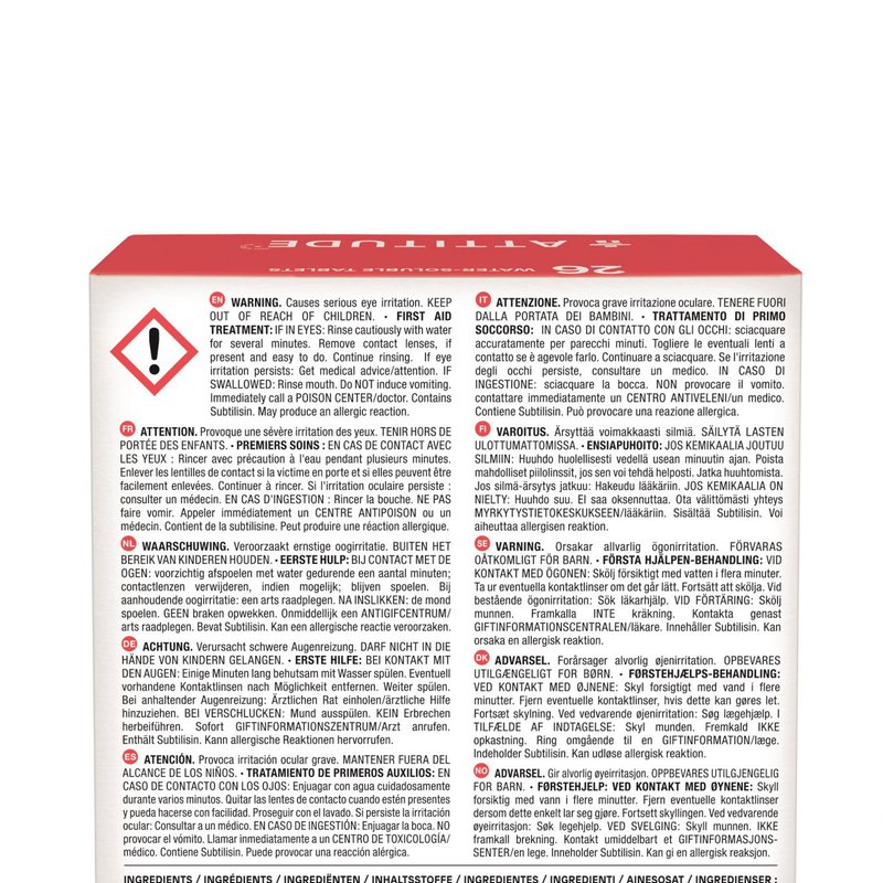 Attitude, Tabletki do zmywarki Rozpuszczalne saszetki (26 szt), 520 g ATTITUDE