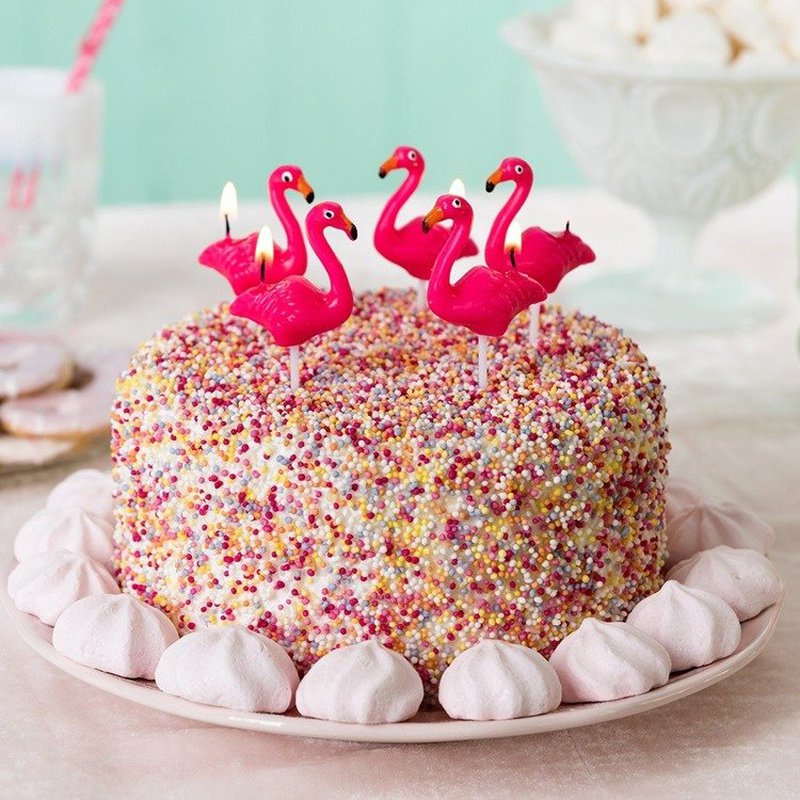 Świeczki na tort 5 szt., Flamingo Bay, Rex London