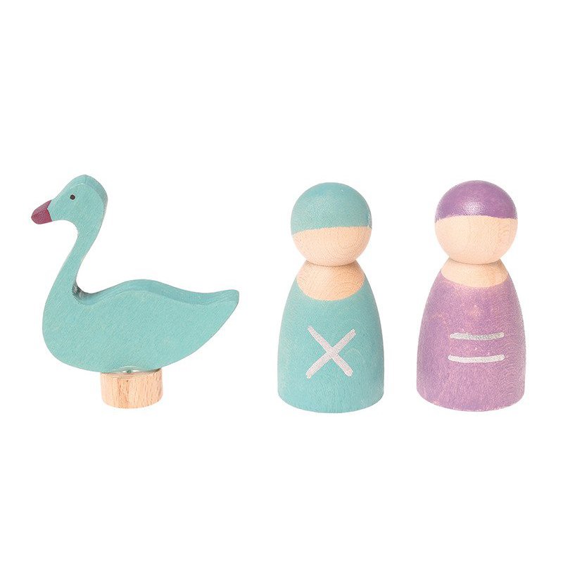 Drewniane figurki 5 szt., Przyjaciele 1+, pastelowe, Grimm's