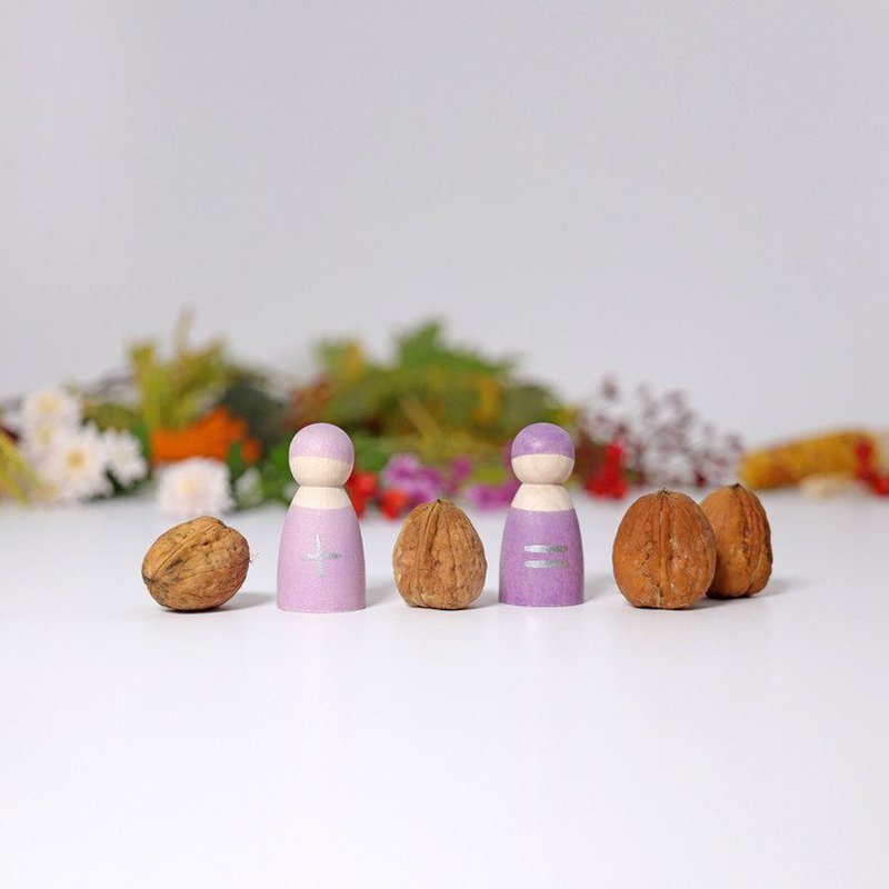 Drewniane figurki 5 szt., Przyjaciele 1+, pastelowe, Grimm's