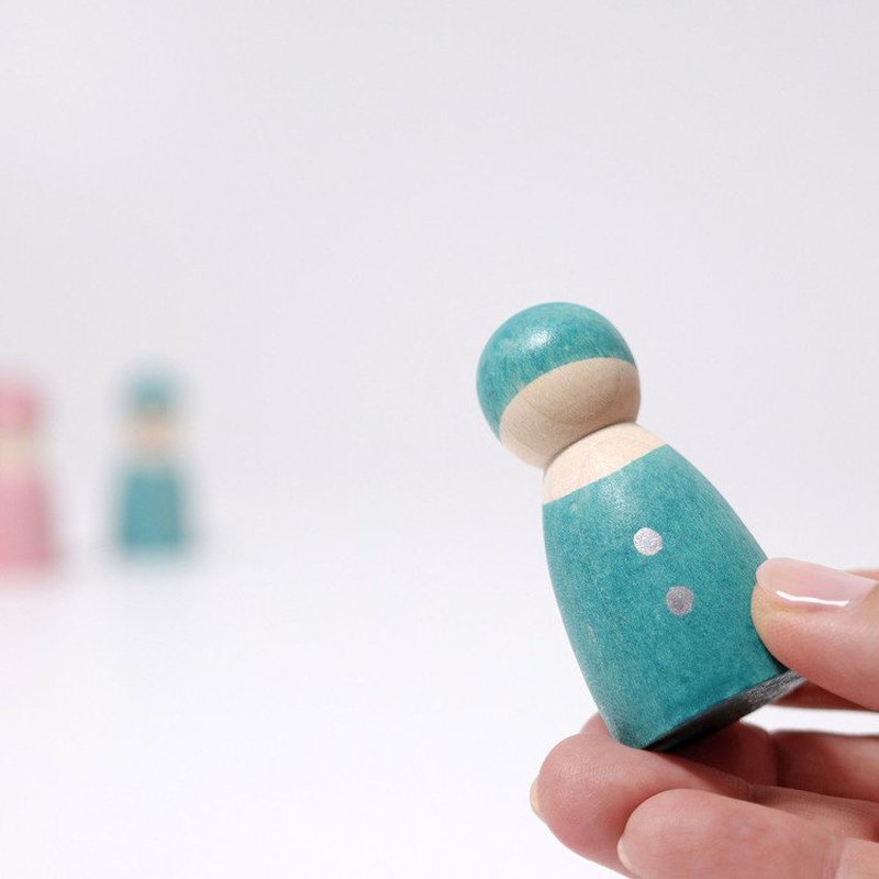 Drewniane figurki 5 szt., Przyjaciele 1+, pastelowe, Grimm's