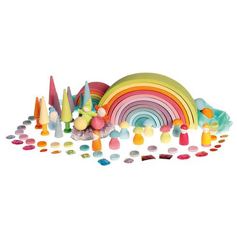 Guziki do nawlekania 24 el. 3+, pastelowe, Grimm's