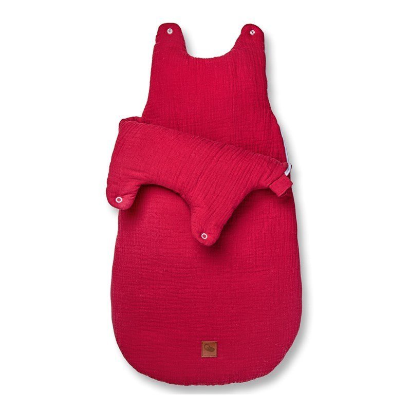 Hi Little One - śpiworek NEWBORN STRAWBERRY muslin cotton TOG 3,5 wiek 0 m+
