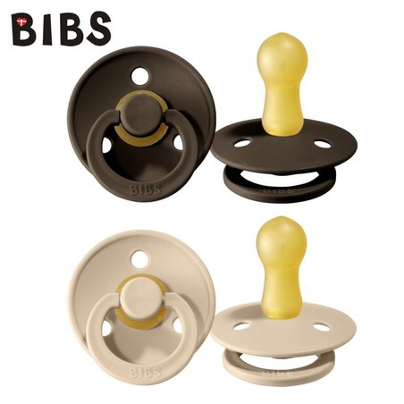 BIBS 2-PACK S CHOCOLATE & VANILLA Smoczek Uspokajający kauczuk Hevea