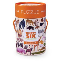 Crocodile Creek® - Puzzle 100el., motyw zwierzęta świata, CC