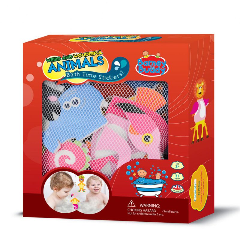 Buddy  & Barney - Naklejki do kąpieli - zwierzęta