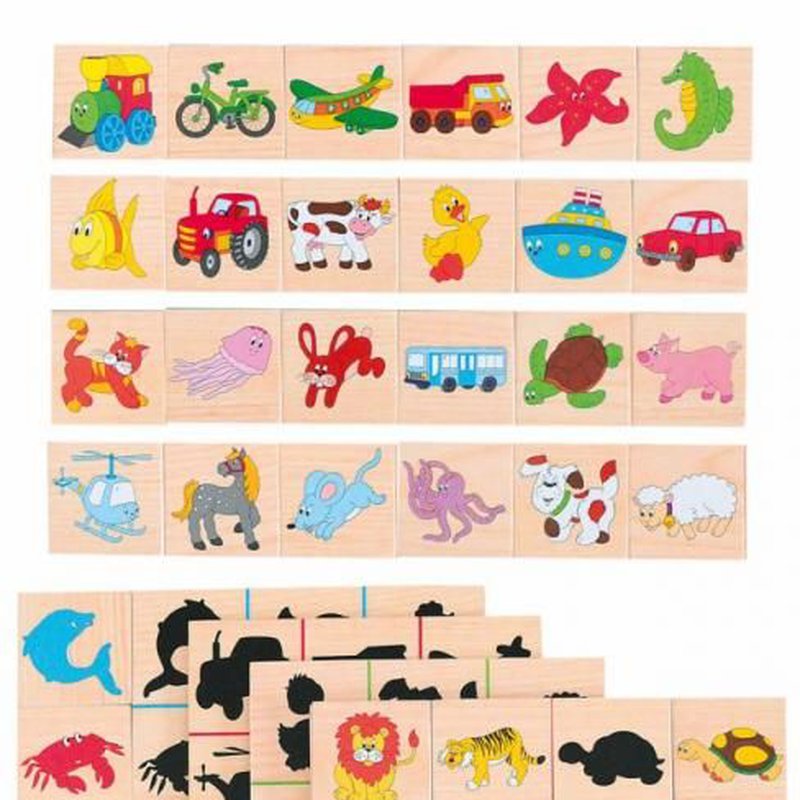 Woody - Układanka puzzle odszukaj cień