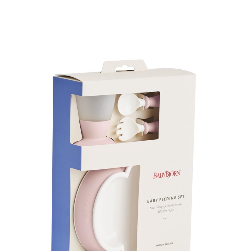 BABYBJORN - zestaw do karmienia - Powder Pink
