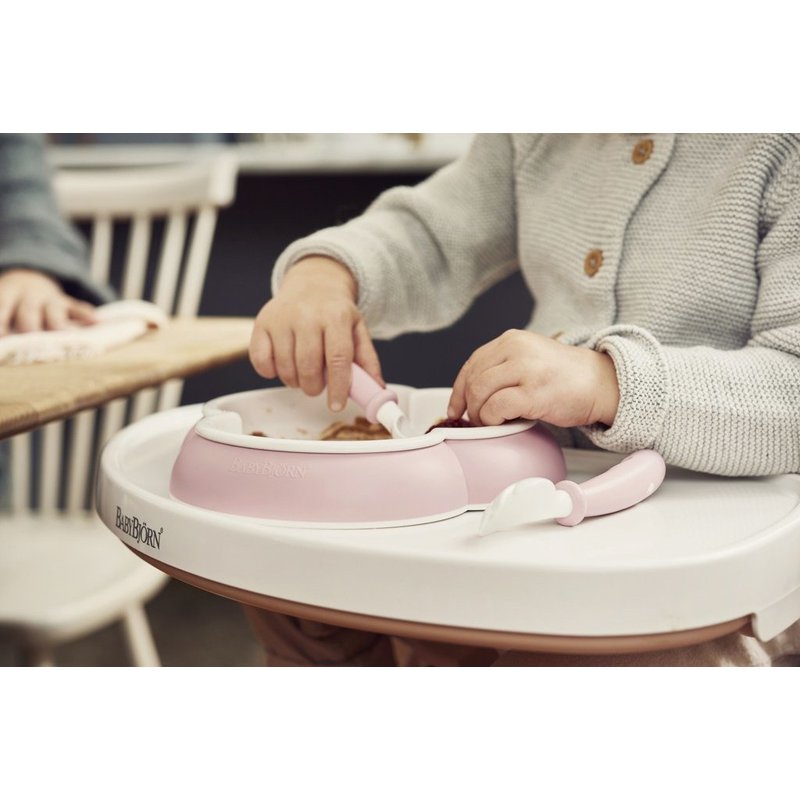 BABYBJORN - zestaw do karmienia - Powder Pink