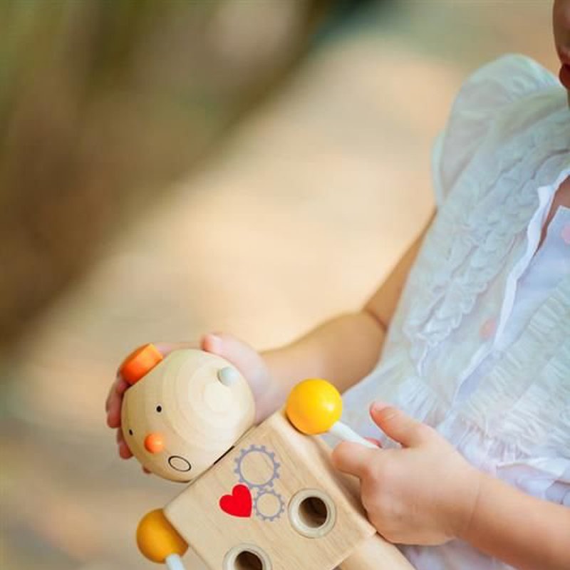 Drewniany robot - zestaw konstrukcyjny, Plan Toys