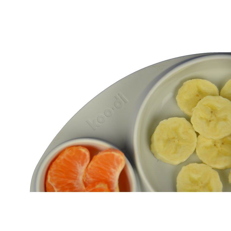 Silikonowy talerz Tiny Tapas Koo-di - Light Grey