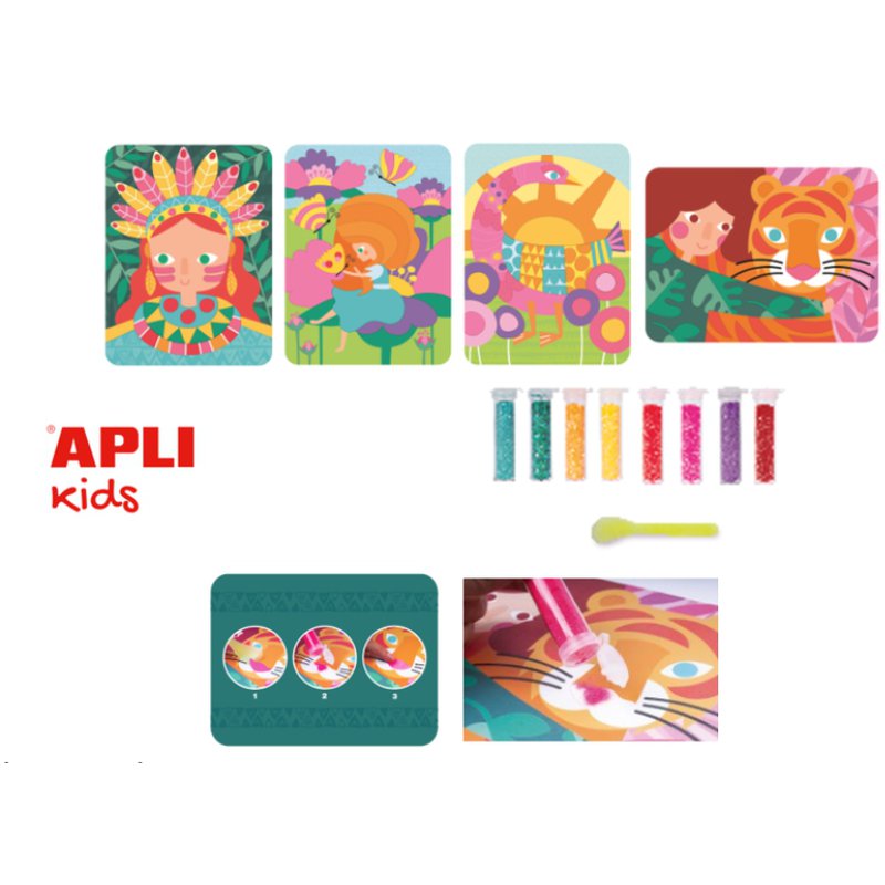 Zestaw artystyczny z brokatem Apli Kids
