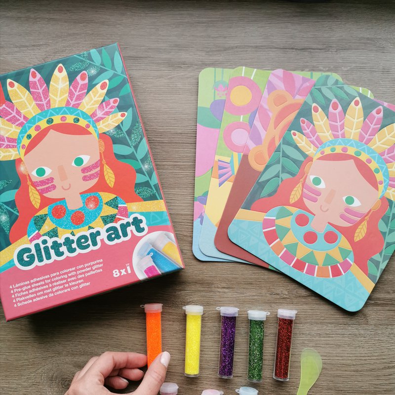 Zestaw artystyczny z brokatem Apli Kids