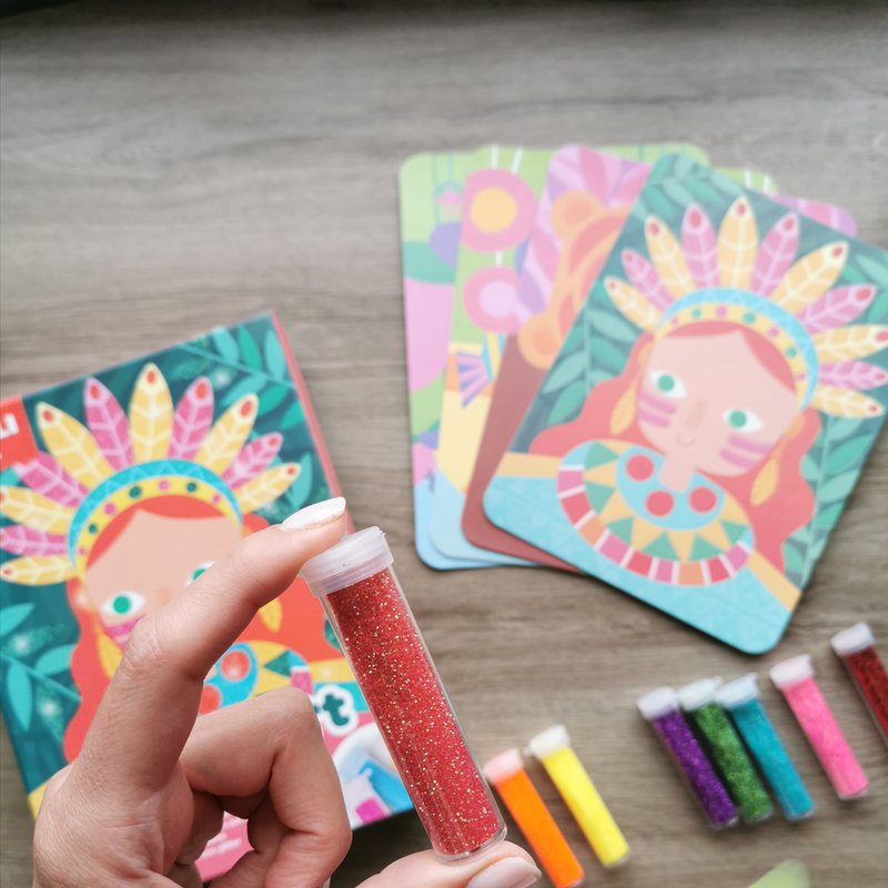 Zestaw artystyczny z brokatem Apli Kids