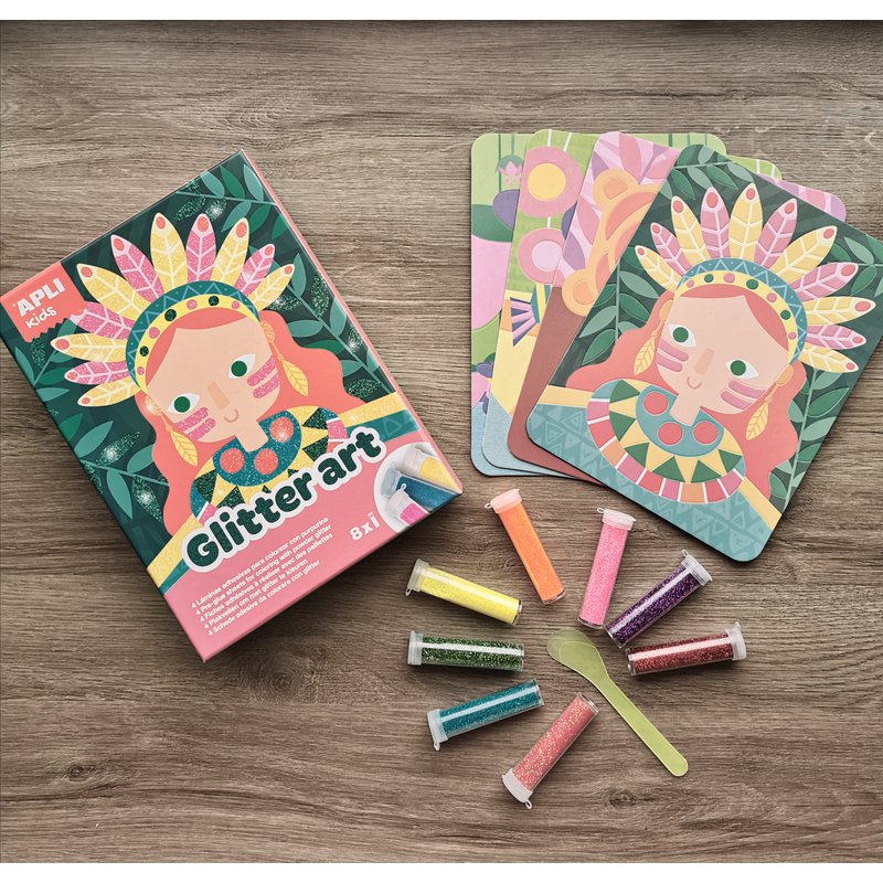 Zestaw artystyczny z brokatem Apli Kids