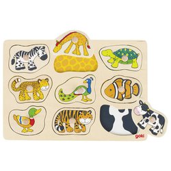 Goki® - Układanka z uchwytami, motyw zwierzątka Goki 57585