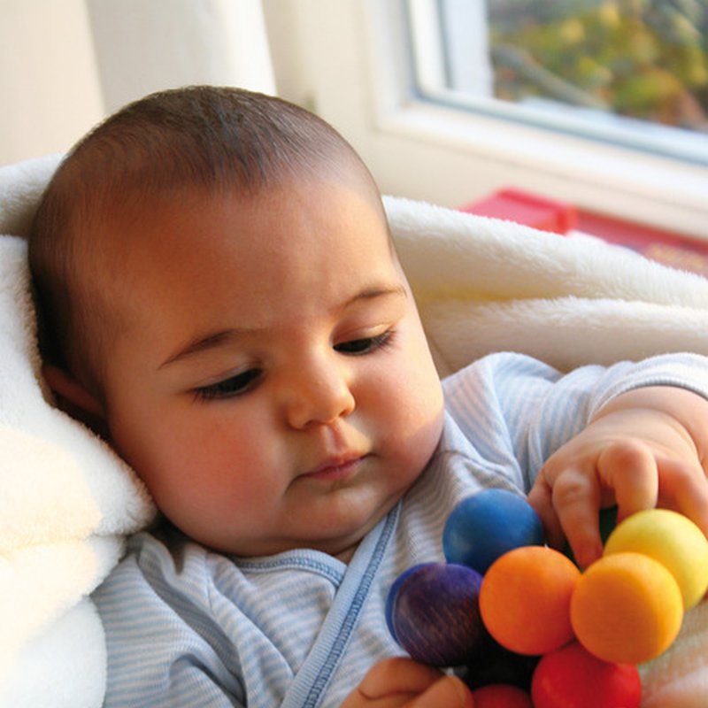 Perełki do chwytania 0+, tęczowe, Grimm's