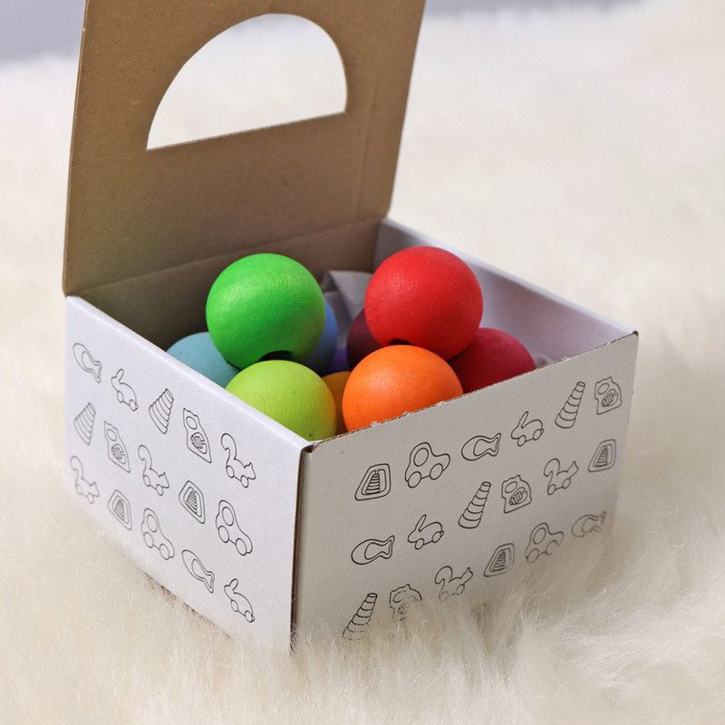 Perełki do chwytania 0+, tęczowe, Grimm's