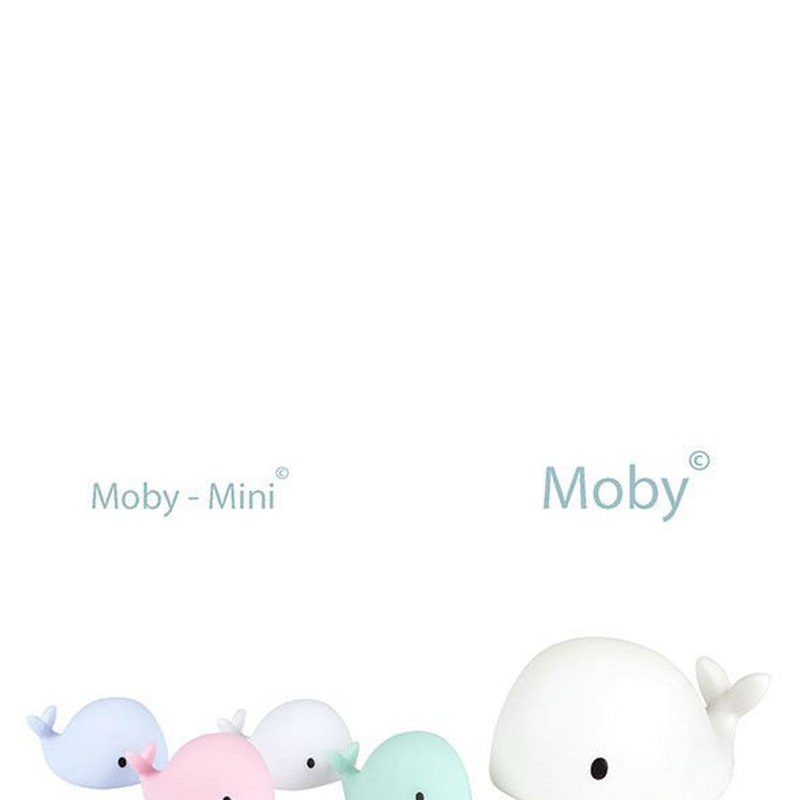 Flow Amsterdam - Lampka Nocna LED, Wieloryb Moby Mini, Biały