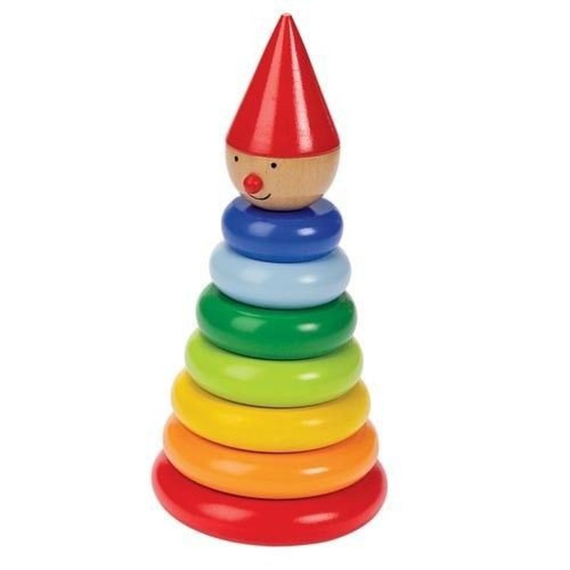 Goki® - Magnetyczna piramidka Pajacyk Nimo, kolorowa układanka, Goki 58928