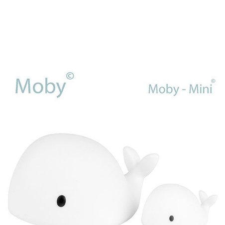 Flow Amsterdam - Lampka Nocna LED, Wieloryb Moby Mini, Biały