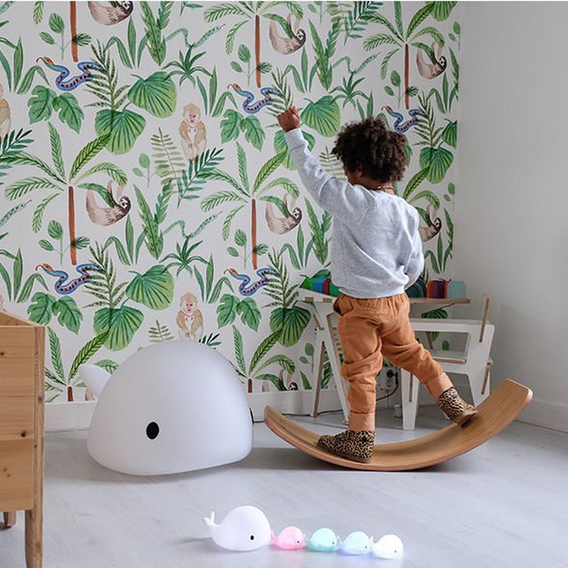 Flow Amsterdam - Lampka Nocna LED, Wieloryb Moby Mini, Biały