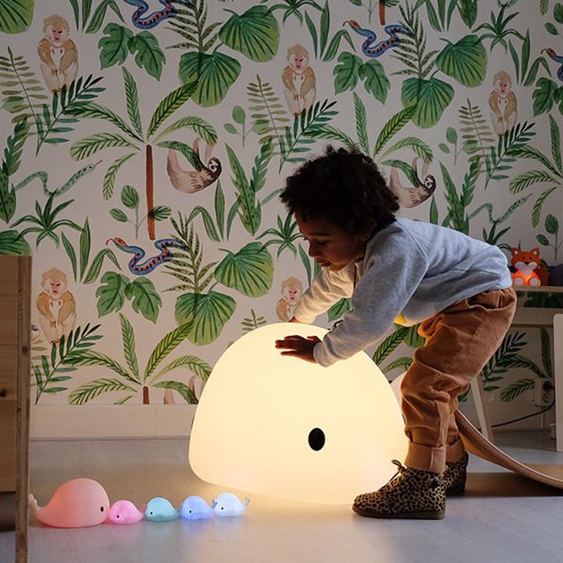 Flow Amsterdam - Lampka Nocna LED, Wieloryb Moby Mini, Biały