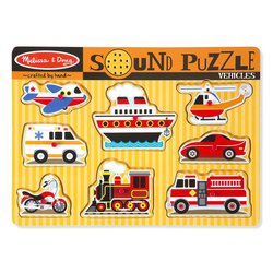 Melissa&Doug® - Układanka dźwiękowa - Pojazdy - puzzle muzyczne