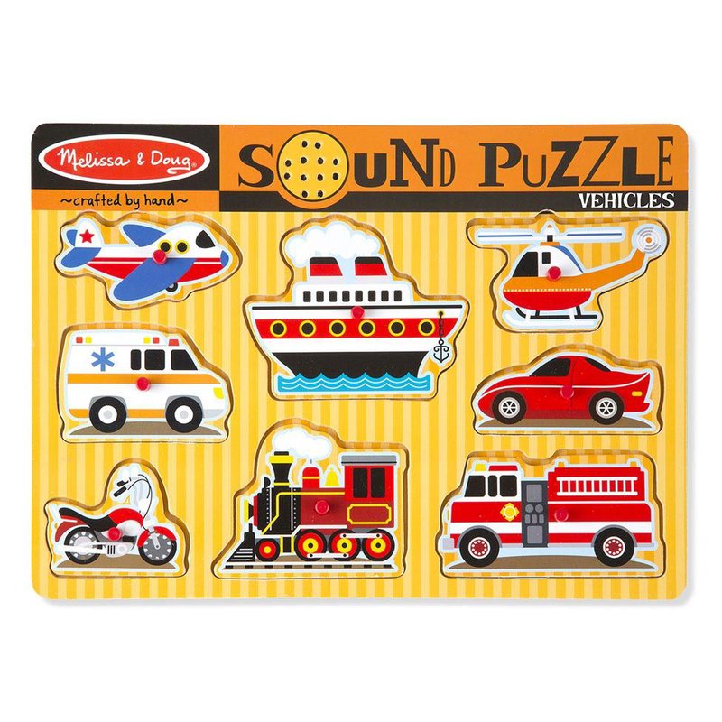 Melissa&Doug® - Układanka dźwiękowa - Pojazdy - puzzle muzyczne