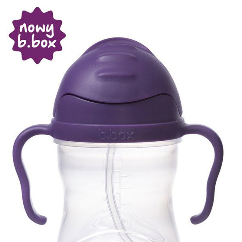 Bidon ze słomką 240 ml, winogronowy, b.box