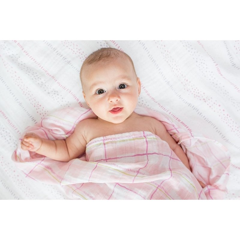 Lulujo Kocyk Muślinowy Pink Floral 3 szt