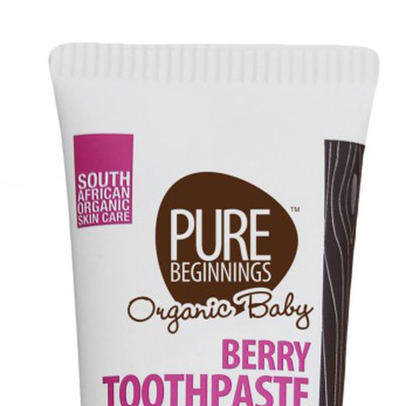 Pure Beginnings Organic Baby, Pasta do Zębów bez fluoru z Ksylitolem o smaku Dojrzałych Malin, 75ml PURE BEGINNINGS