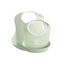 BABYBJORN - zestaw śliniaków mały/duży - Powder Green