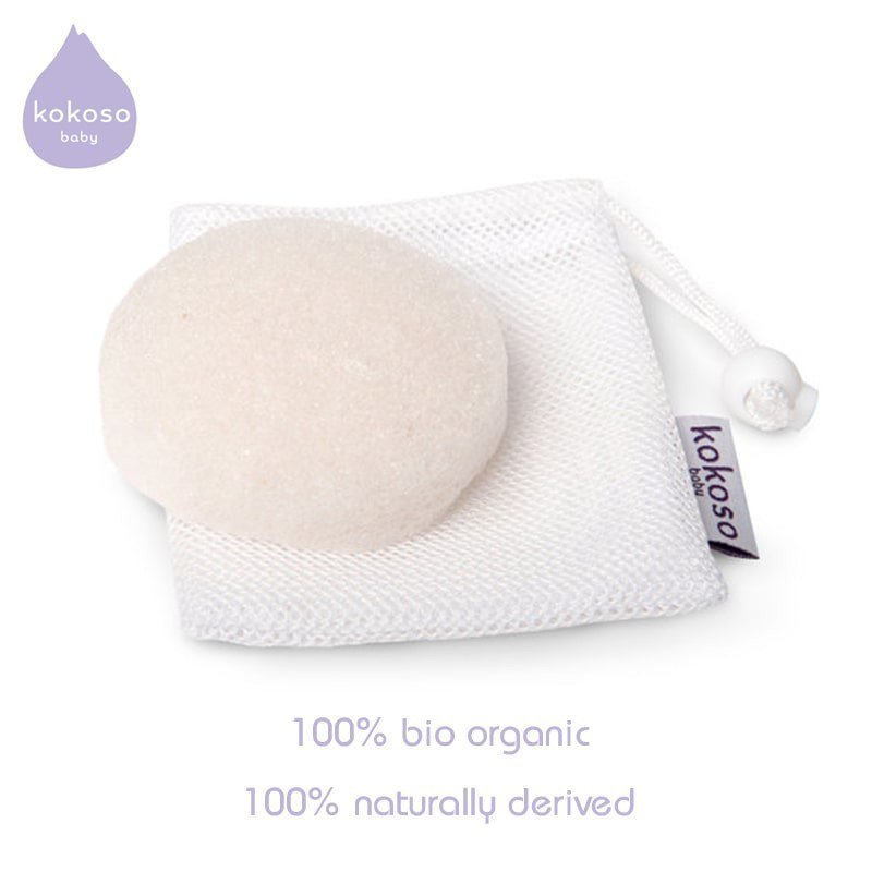 Kokoso Baby Natural Baby Bath Sponge BIO roślinna gąbka Konjac do kąpieli Noworodka i Niemowlaka KOKOSO Baby