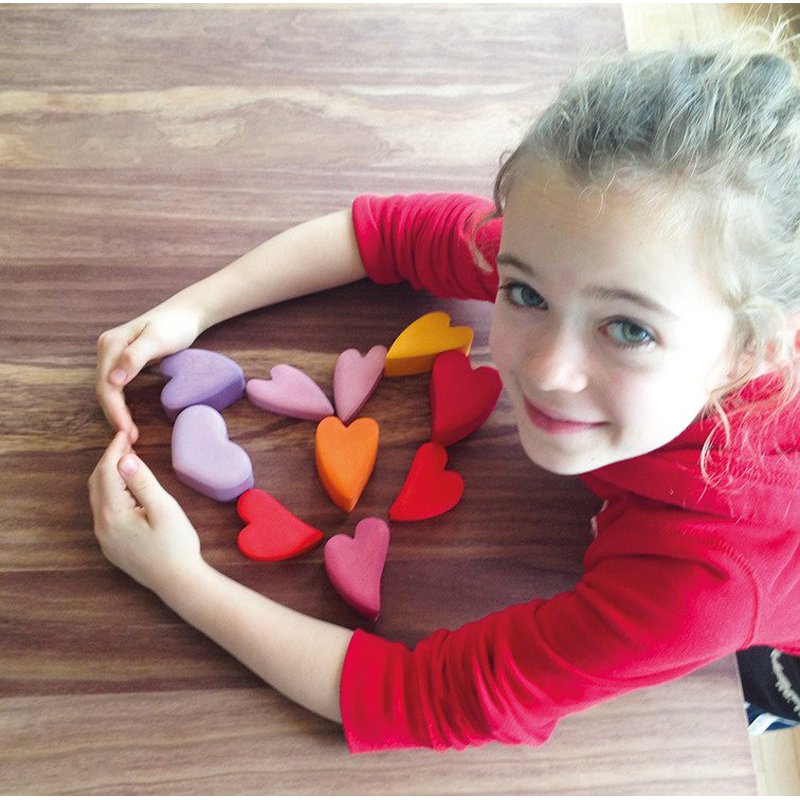 Czerwone Serca, zestaw do budowania 1+, Grimm's