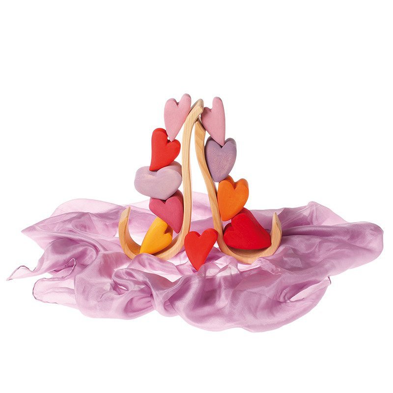 Czerwone Serca, zestaw do budowania 1+, Grimm's