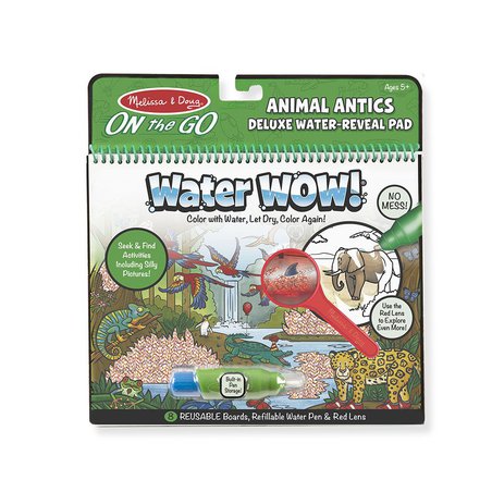 Melissa&Doug® - Malowanka wodna Kolorowanka Zestaw DeLuxe z lupą Świat zwierząt WaterWOW Melissa&Doug® - Malowanka wodna Kolorowanka Zestaw DeLuxe z lupą Świat zwierząt WaterWOW