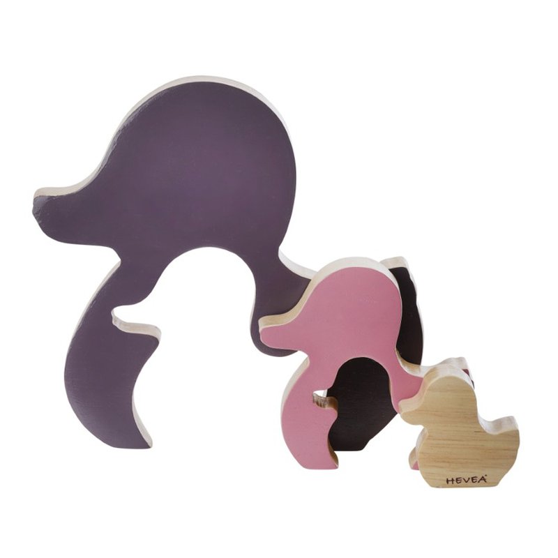 Drewniana układanka, Różowa, HEVEA