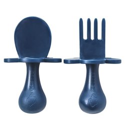 Grabease - Intuicyjne Pierwsze Sztućce - łyżeczka i wiedelczyk Navy GRABEASE