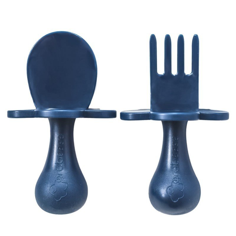 Grabease - Intuicyjne Pierwsze Sztućce - łyżeczka i wiedelczyk Navy GRABEASE