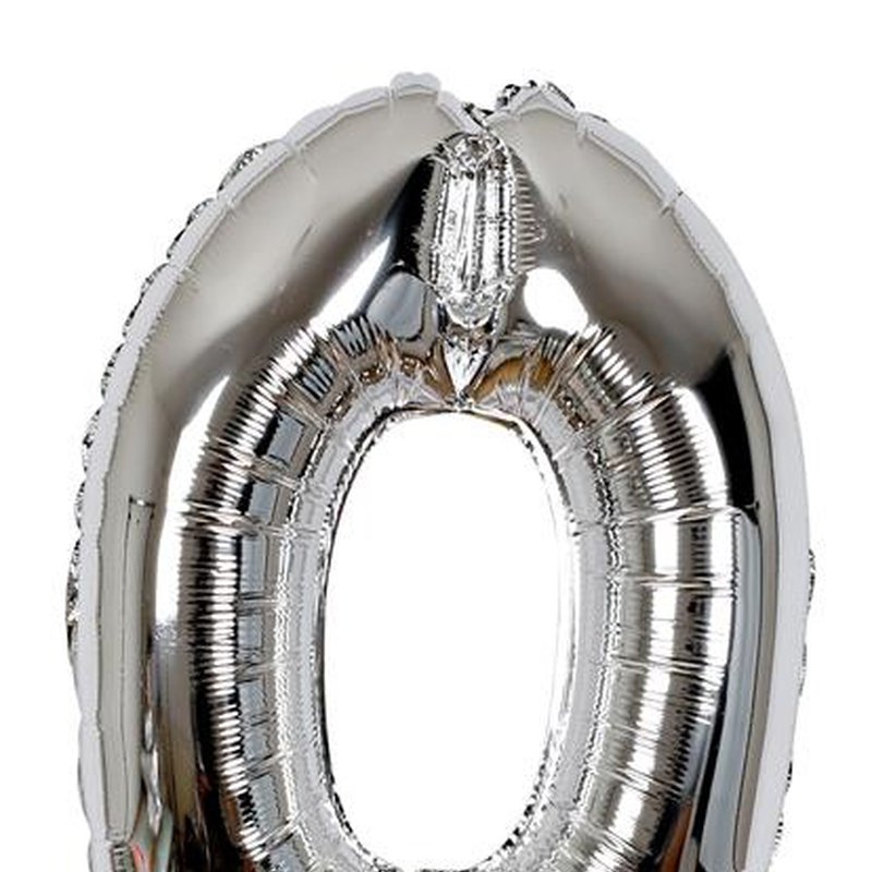 Meri Meri - Balon Cyfra 0 Srebrny