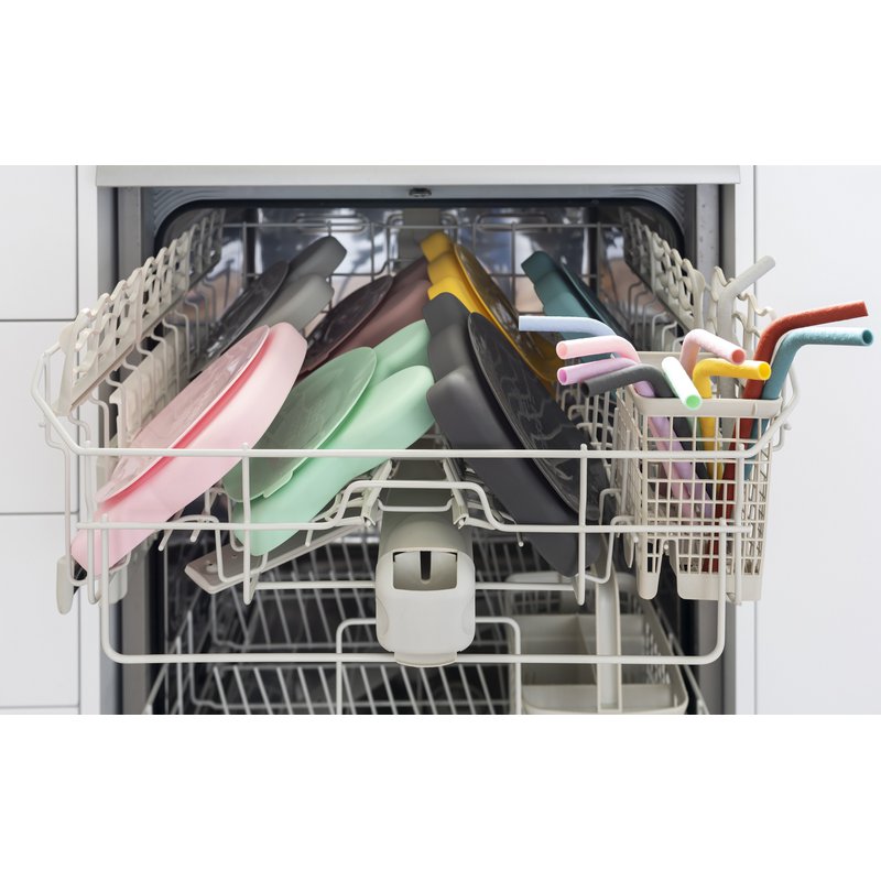 Silikonowy talerzyk z przyssawką Miś We Might Be Tiny - Rust