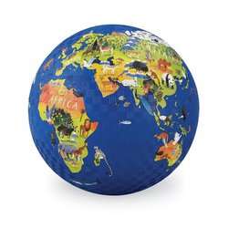 Crocodile Creek® - Piłka 18cm, wzór świat, Crocodille Creek