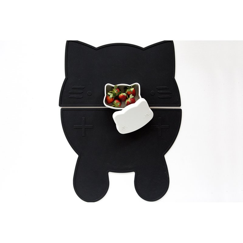 Silikonowa podkładka Kotek We Might Be Tiny - Pure Black