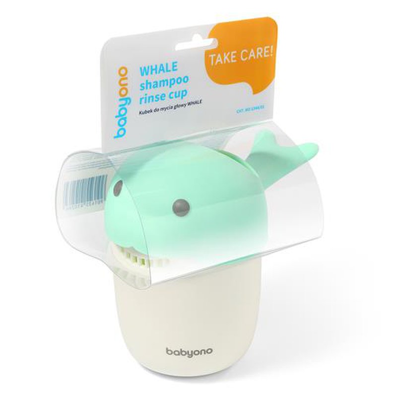BABYONO - 1344/03 Kubek do mycia głowy WHALE