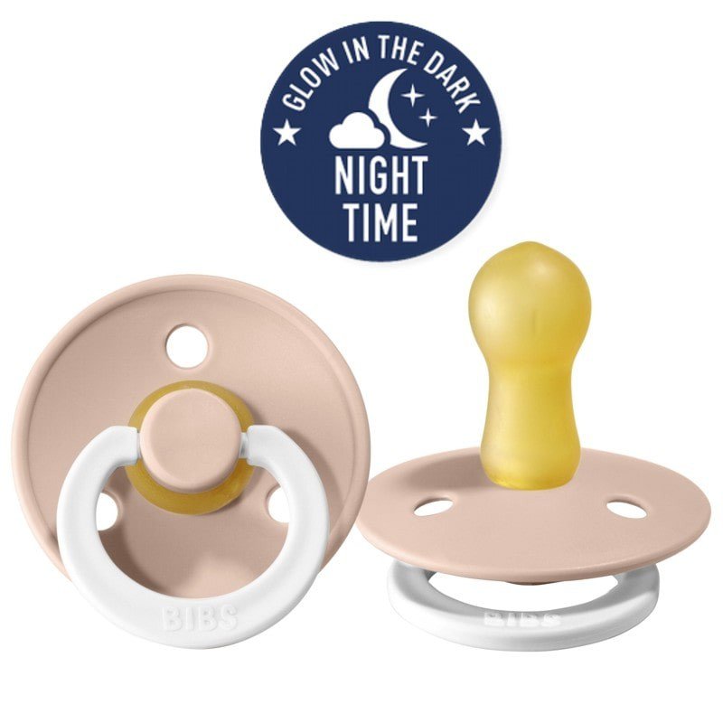 BIBS BLUSH GLOW IN DARK M Smoczek Uspokajający kauczuk Hevea