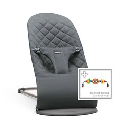 BABYBJORN - leżaczek BLISS - Antracytowy + Zabawka